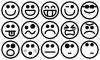 Outline Smiley Icons Clip Art