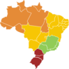 Mapa Do Brasil Hcv Cores Quentes Clip Art