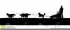 Race Dog Sleds Clipart Image