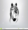 Horse Head Outline Clipart Image