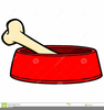 Bowl Dog Bone Clipart Image