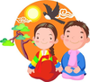 South Korea Children Clipart Image