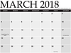 Mar Calendar Hd Template Image