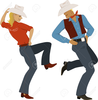 Dancing Cowgirl Clipart Image