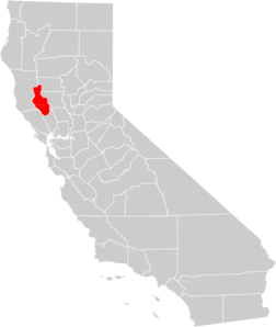 California County Map Lake County Highlighted Clip Art