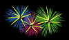 Three Colour Fireworks Clip Art