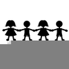 Black School Children Clipart Image