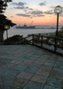 He 7th Fleet Command And Control Ship Uss Blue Ridge (lcc 19) Sits Moored In Port As The Sun Sets. Image