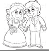 African American Wedding Couples Clipart Image