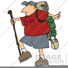 Clipart Of Man Hiking Image