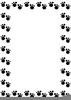 Paw Print Border Clipart Image