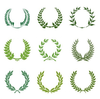 Green Laurel Wreath Set Image