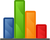 Bar Chart Glassy Clip Art