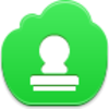 Free Green Cloud Stamp Image