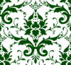 Green Damask Clip Art