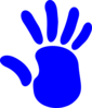 Blue Hand Clip Art