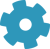 Blue Gear Cog Clip Art