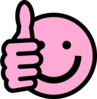 Pink Thumbs Up Clip Art