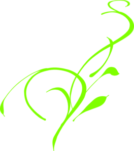 Scroll Floral 7fff00 Green Clip Art