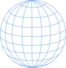 Big Blue Wire Globe Clip Art