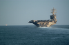 Uss Nimitz (cvn 68) Navigates One Of Several Sea Lanes Image