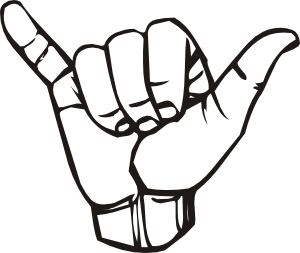 Sign Language Y Hang Loose Clip Art