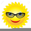 Black White Sunglasses Clipart Image