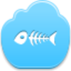 Free Blue Cloud Fish Skeleton Image