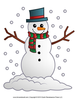 Clipart Exercising Snowmen Image