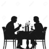 Candle Light Dinner Clipart Image
