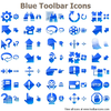 Blue Toolbar Icons Image