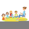 Children Listening To Teacher Clipart Image