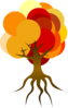 Colorful Tree Fall  Clip Art