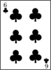 6 Of Clubs Clip Art