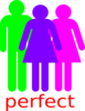 Boy And 2 Girls Stick Figure - Perfect Clip Art