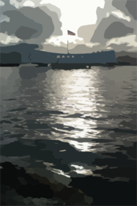 The Sun Rises Behind Uss Arizona Memorial On The Morning Of The Uss Lincoln Battle Group Arrival To Pearl Harbor. Clip Art