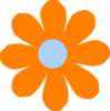 Orange Flower Clip Art