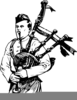 Man Playing Bagpipes Clipart Image
