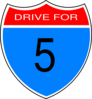 Drive For Five Clip Art