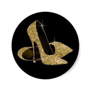 Black And Gold High Heel Shoe Stickers R C E E F V Waf Byvr Image