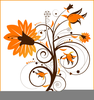 Swirl Flower Clipart Image