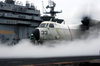 A C-2a Greyhound Assigned To The Providers Of Fleet Logistics Support Squadron Thirty (vrc-30/det 4) Is The First Plane To Launch During The Fly Off Of Carrier Air Wing Nine (cvw-9) Image