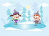 Boy In Snow Clipart Image