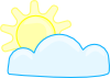 Slightly Cloudy Clip Art