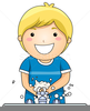 Boy Washing Hands Clipart Image