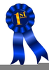 Blue Ribbon Prize Clipart Image