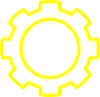 Yellow Gear Clip Art