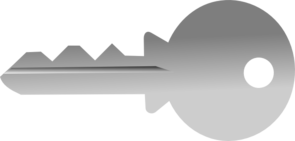 Shaded Grey Key Clip Art