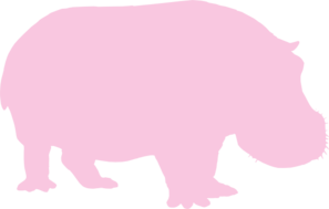 Baby Pink Hippo Clip Art