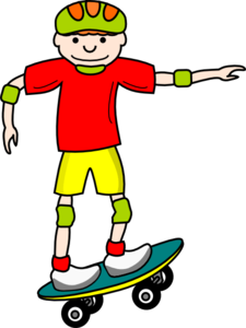 Skate Board Boy Clip Art